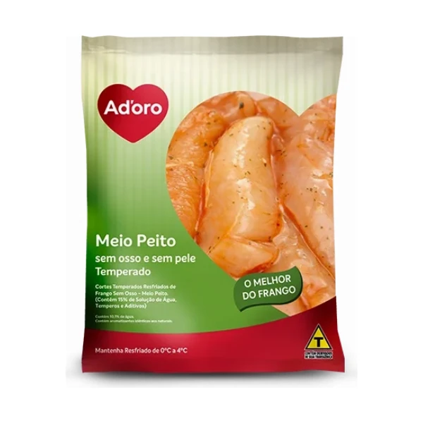 Meio Peito sem Osso sem Pele Temperados Resfriados