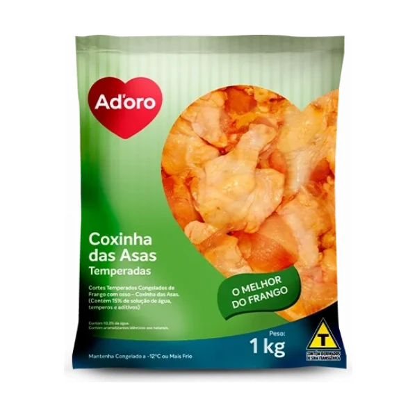 Coxinha das Asas Temperadas Congeladas