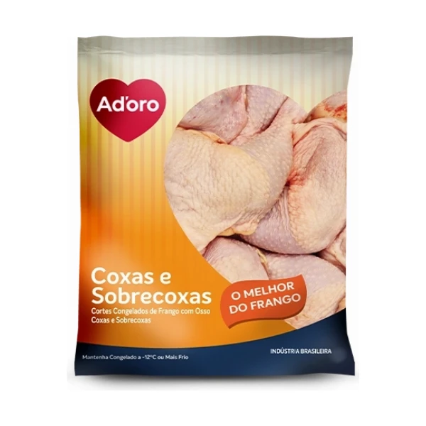 Coxas e Sobrecoxas Cortes Congelados com Osso