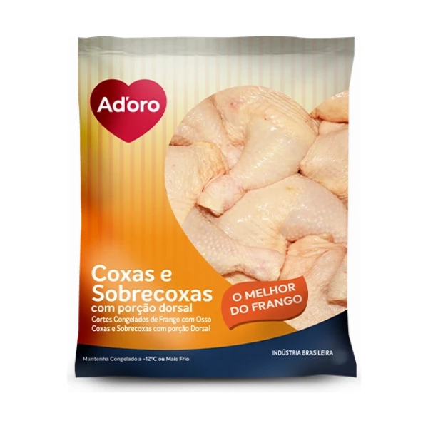 Coxas e Sobrecoxas com Porção Dorsal Cortes Congelados com Osso
