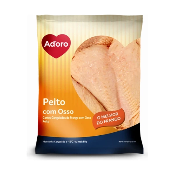 Peito com Osso Cortes Congelados com Osso