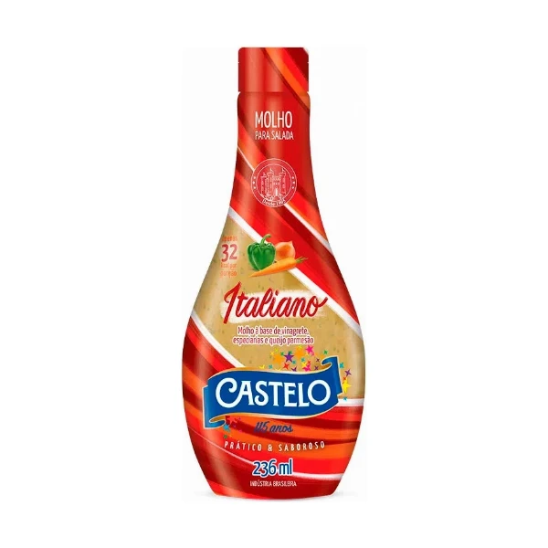 MOLHO SALADA ITALIANO CASTELO 12X236ML | Food Service SP MOLHO SALADA ITALIANO CASTELO 12X236ML no Atacado - Distribuidora 3G Foods