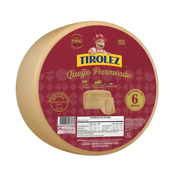 Parmesão TIROLEZ 7,0KG no Atacado - Distribuidora 3G Foods