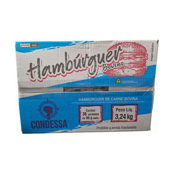 Hambúrguer Bovino 90G CONDESSA Congelado