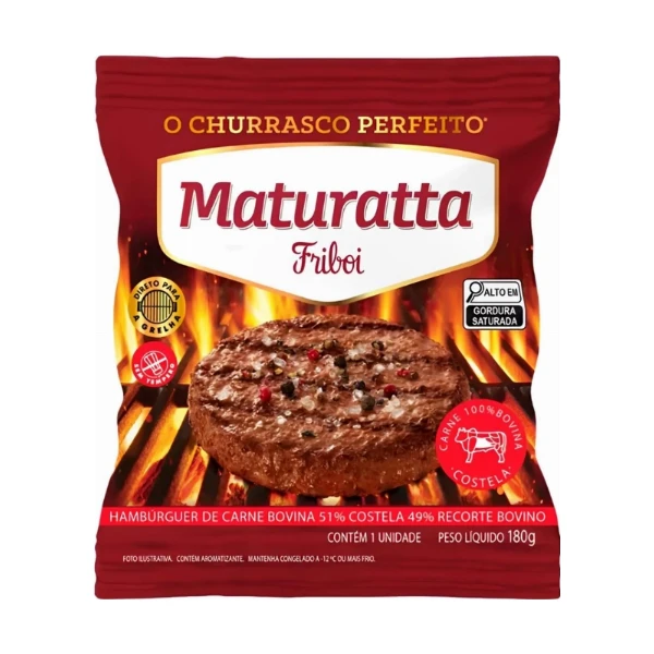 HAMBURGUER COSTELA MATURATTA 18X180G CONG. 3,24 KG