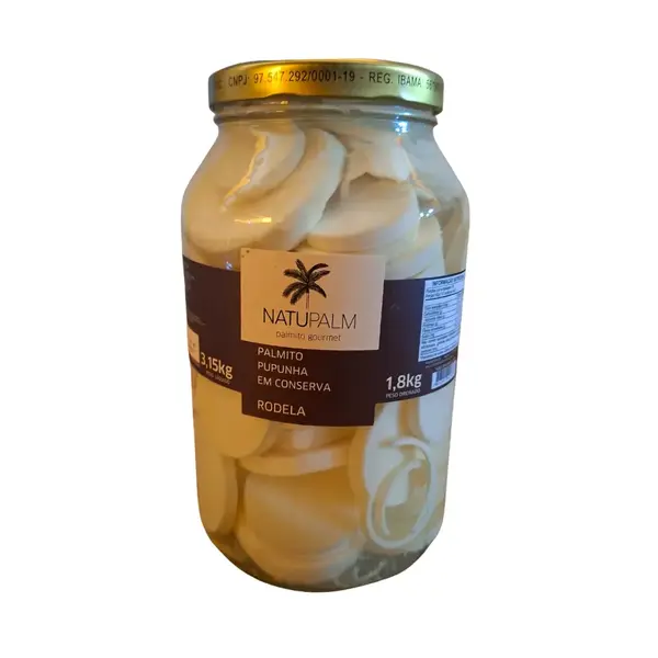 Palmito Natupalm Pupunha Rodela 1,8 Kg