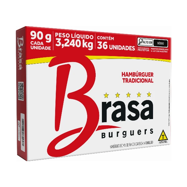 Hambúrguer Bovino BRASA 90g Congelado