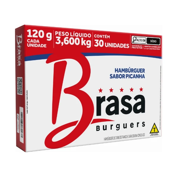Hambúrguer de Picanha 120G BRASA Congelado