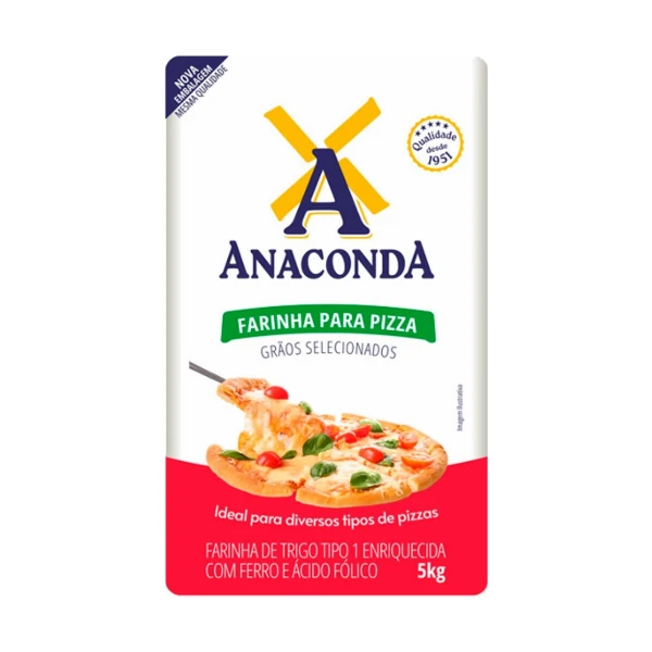 Farinha de Trigo Para Pizza ANACONDA 5x5kg