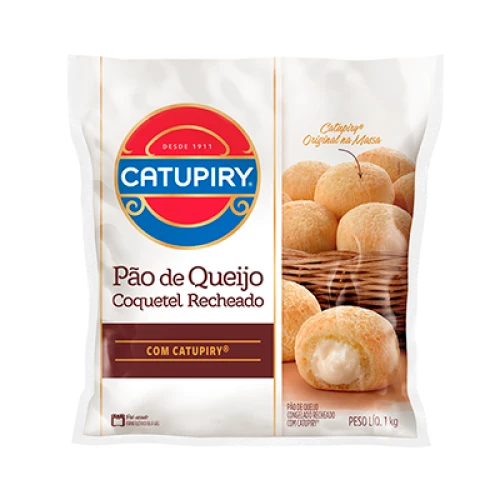Pão de Queijo Recheado Catupiry Saco Coquetel 1 kg - 39116
