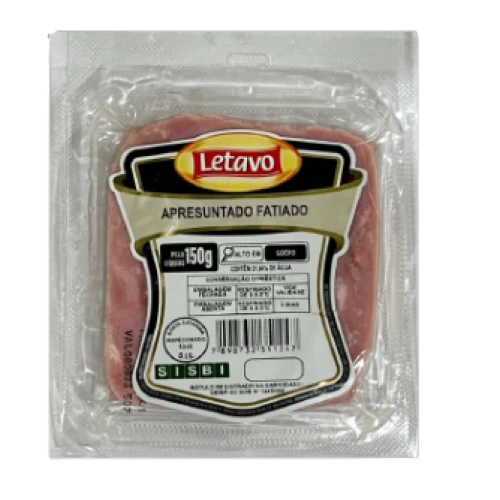 APRESUNTADO FATIADO LETAVO 150G - CX 12