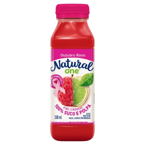 BEB SUCO RESF NATURAL ONE PET 300ML - PINK LEMON F12
