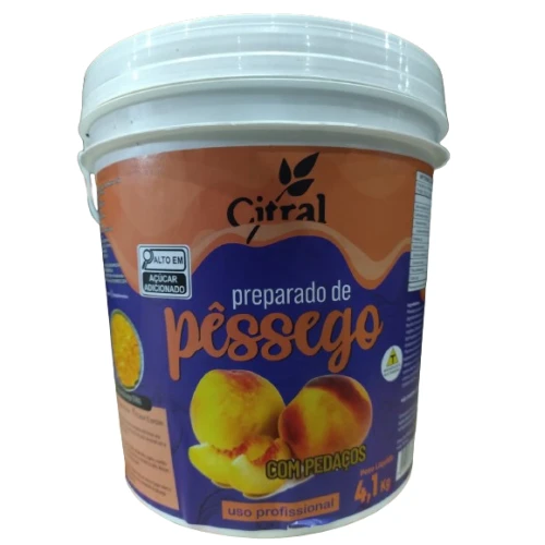 PREPARO DE PESSEGO CITRAL BALDE 4,1KG - CX4