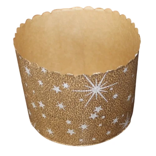 Forma de Panetone Decorada 500 g 130x95 mm - 40091