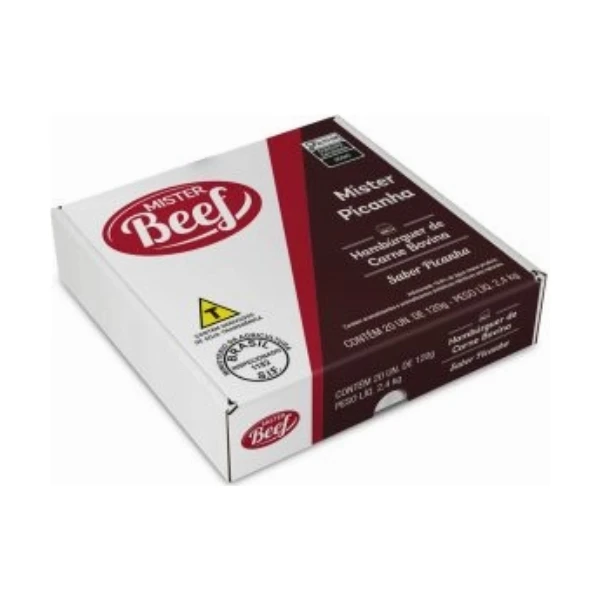 Hamburguer Bovino S/Picanha 120g caixa 20 Unidades MISTERBEEF