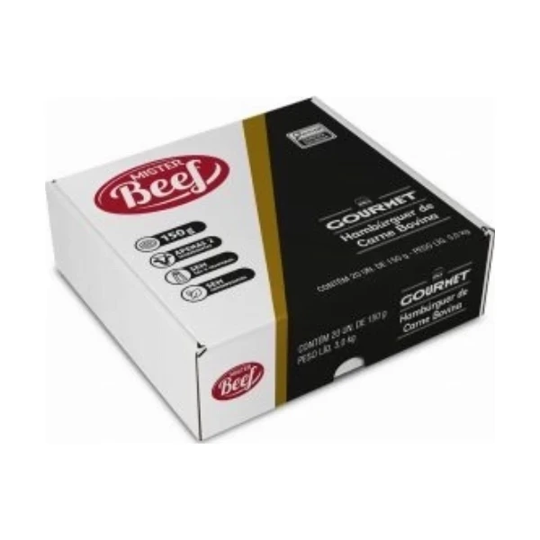Hambúrguer Bovino Angus Mister Beef 150g -   20 Unidades