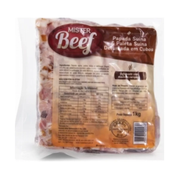 Bacon em Cubos 1kg Caixa 18kg MISTERBEEF