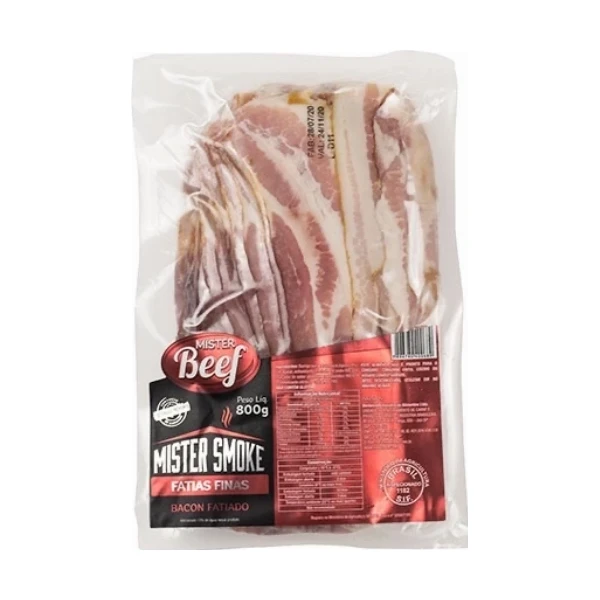 Bacon Fatiado Mister Smoke 800g - Fatias Finas