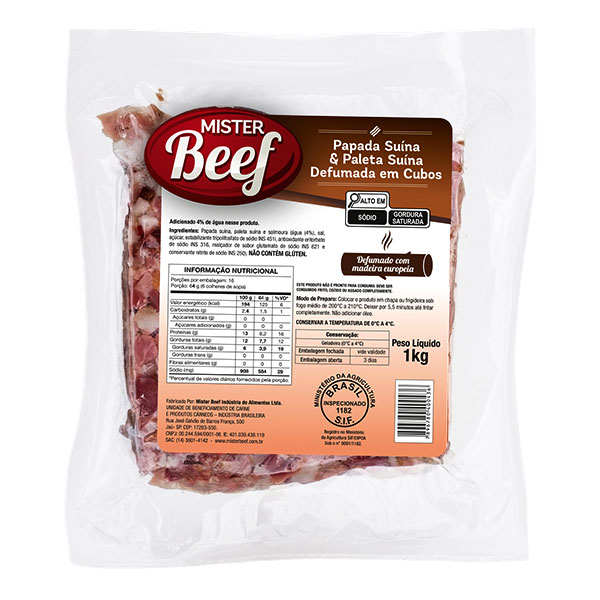 Bacon em Cubos Caixa 18kg Mister Beef